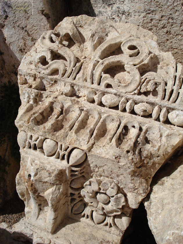 Detail in The Great Court in the Temple of Jupiter in Baalbek